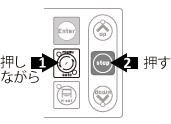 manu/autoを押しながらstop